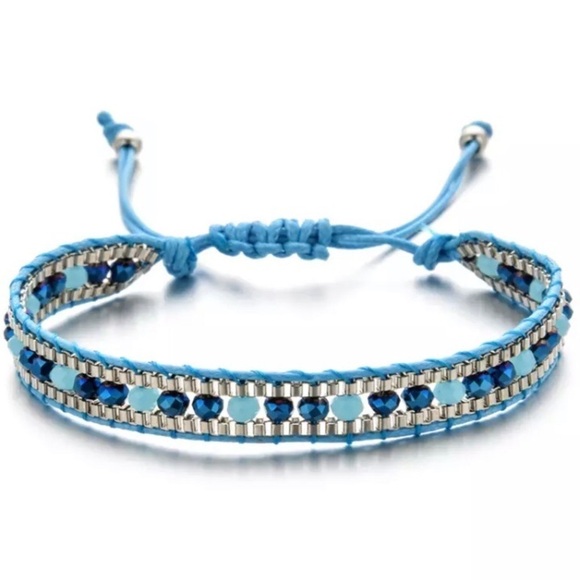 ⭐️ 5 for $25 Bohemian Weave Rope Crystal Bracelet - Picture 1 of 4